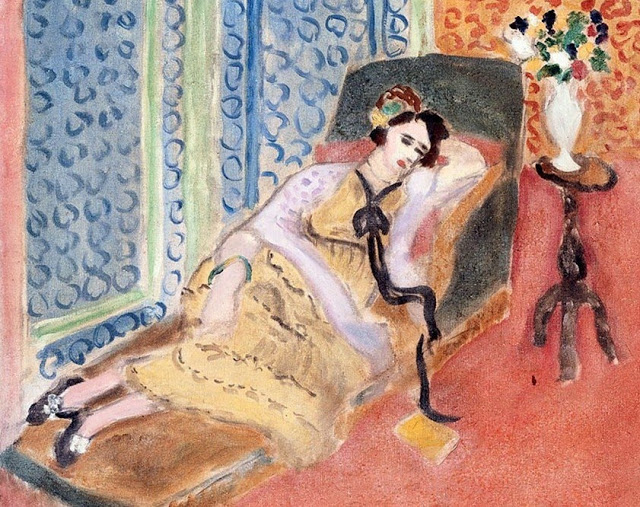 Young Woman on a Divan. Black Ribbon, 1922 - Henri Matisse
