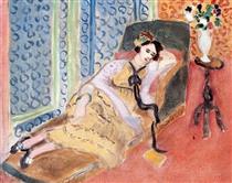 Young Woman on a Divan. Black Ribbon - Henri Matisse