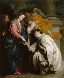 Les Fiançailles mystiques du bienheureux Joseph Hermann avec la Vierge Marie - Antoine van Dyck
