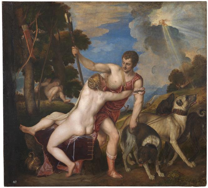 Venus and Adonis, 1553 - 1554 - Ticiano Vecellio