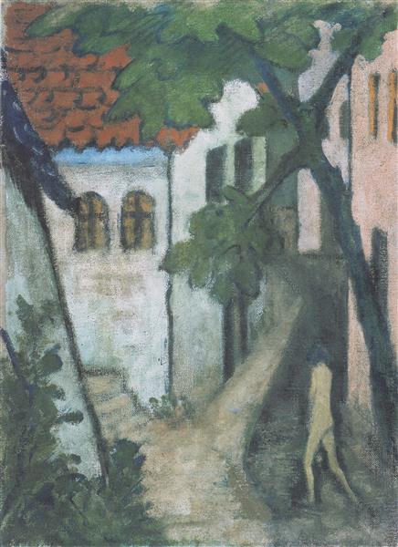 Zigeunerkind Im Dorf, 1929 - Otto Mueller