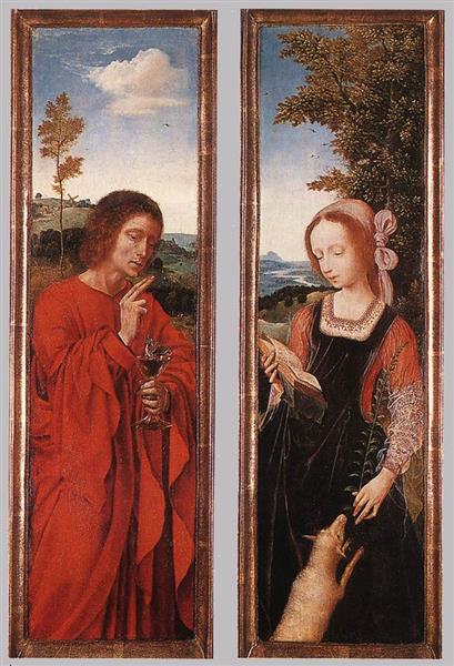 John the Baptist and St Agnes, 1520 - Квентин Массейс