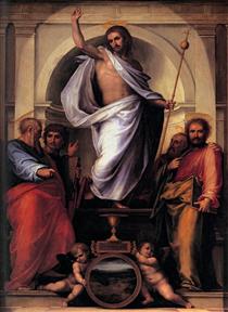 Christ with the Four Evangelists - Фра Бартоломео