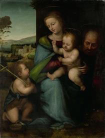 The Holy Family with John the Baptist - 巴爾托洛梅奧