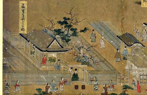 洛中洛外図屏風, 1520 - Kanō Motonobu