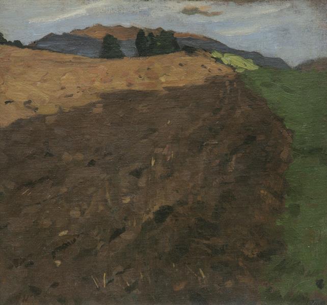 Tyrolean Landscape. Study for Der Sämann, 1903 - Albin Egger-Lienz