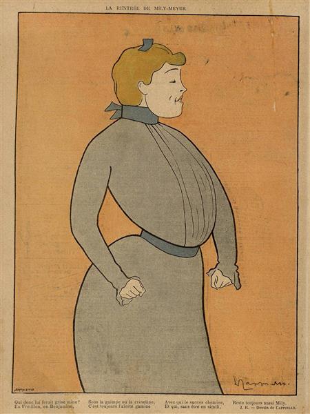 Caricature of Mily-meyer in "le Rire", 1902 - Leonetto Cappiello