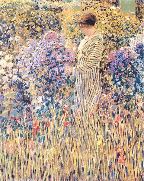 Lady in a Garden, c.1912 - Фридрих Карл Фриске
