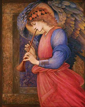 An Angel Playing A Flageolet, 1878 - 愛德華·伯恩-瓊斯