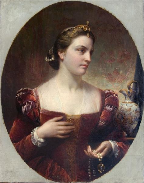 Portrait of Alexandra of Denmark - Édouard De Bièfve