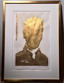 Shadow Head Portrait Gold, 2004 - Richard Hambleton