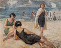 Ladies at Beach - İbrahim Çallı