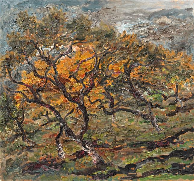 The plum tree orchard, 1991 - Mihai Sârbulescu