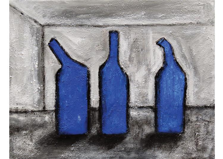 3 bottle on a table, 2017 - A.Mishra