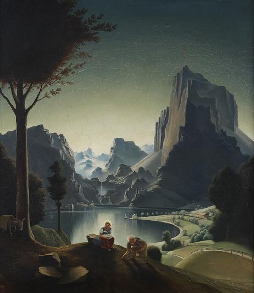 Landscape with Painter, 1926 - Franz Sedlacek