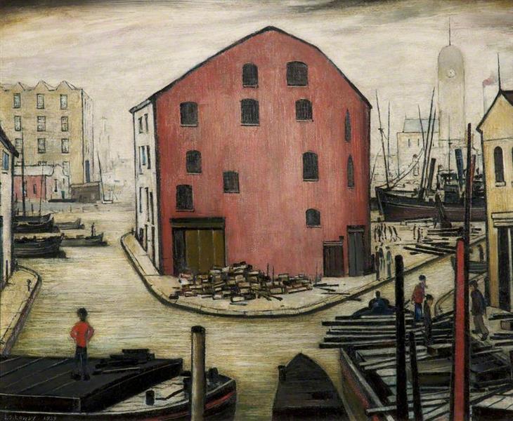 Canal Scene near Accrington, 1939 - Laurence Stephen Lowry