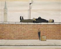 Man Lying on a Wall - L. S. Lowry