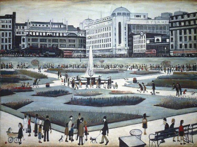 Piccadilly Gardens, 1954 - L. S. Lowry