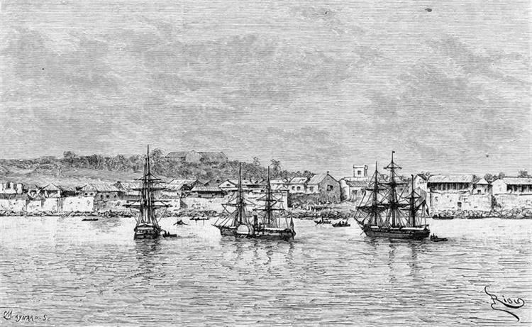 View of Gorée, 1889 - Édouard Riou