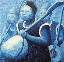 Gongola Traditional Musician - Museu Nacional da Nigéria