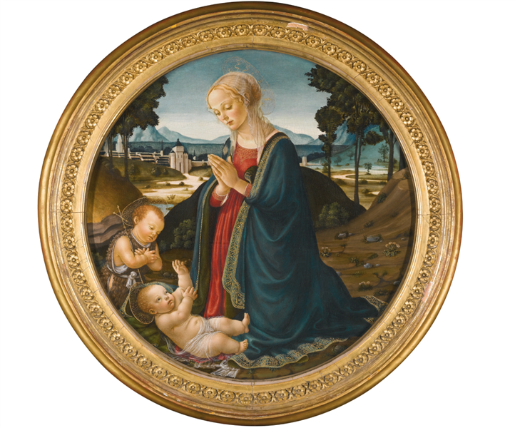 The Madonna and Child with the Infant Saint John the Baptist in a Landscape - Франческо Боттічіні