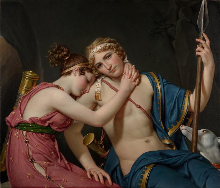 Les Adieux de Télémaque et d'Eucharis, 1818 - Jacques-Louis David
