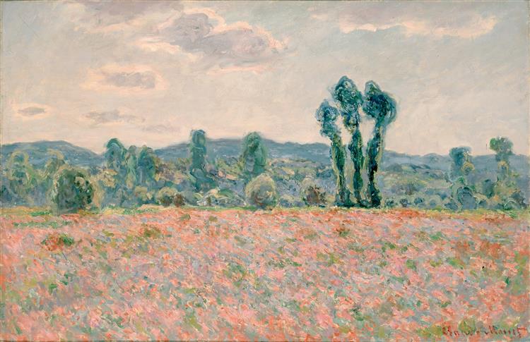 Poppy Field 1881 Claude Monet WikiArt Org   Monet Claude Poppy Field !Large 