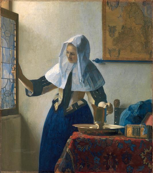 Junge Frau mit Wasserkanne am Fenster, c.1662 - c.1665 - Jan Vermeer
