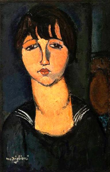 La ragazza col bavero alla marinara, 1916 - Amedeo Modigliani