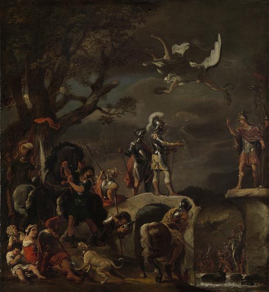 De Vredesonderhandelingen Tussen Claudius Civilis En Quintus Petillius Cerealis Op De Afgebroken Brug, 1662 - Ferdinand Bol
