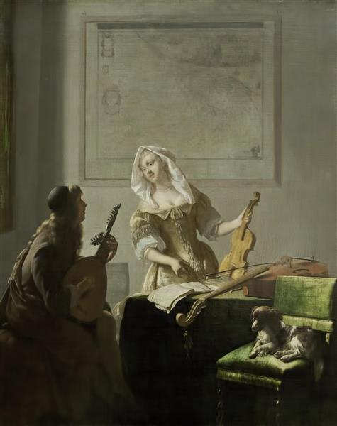 The Music Lesson, 1671 - Якоб Охтервелт