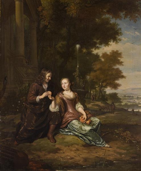 Portrait of a Young Couple, 1679 - Michiel van Musscher