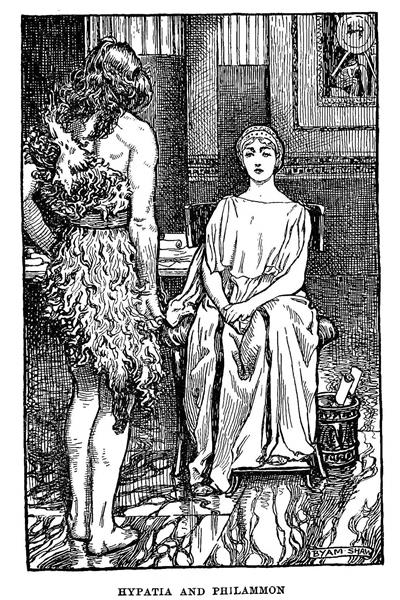 Hypatia and Philammon. Illustration from a 1914 Edition of Charles Kingsley's 1853 Novel Hypatia, 1914 - Джон Байем Листон Шоу