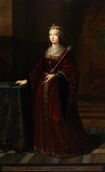 La Reina Isabel I De Castilla, 1848 - Luis de Madrazo y Kuntz