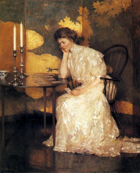 Girl Playing Solitaire, 1909 - Frank W. Benson