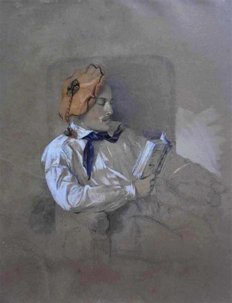 Portret Młodego Mężczyzny W Berecie, 1843 - Henryk Rodakowski