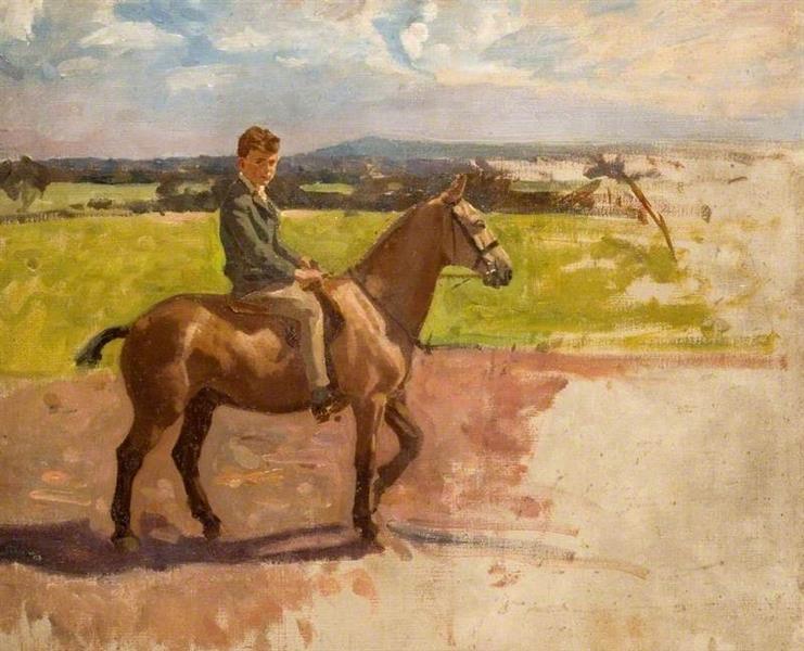 Boy on Pony (unfinished) - Algernon Talmage
