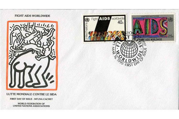 Fight AIDS worldwide, 1990 - Keith Haring