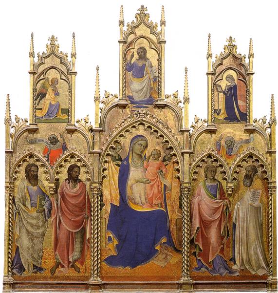 Polyptych of the Madonna Enthroned with Saints, 1410 - 洛倫佐·摩納哥