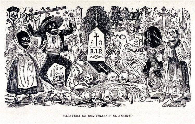 Calavera of the Lord of the Follies and the Black Man - José Guadalupe Posada