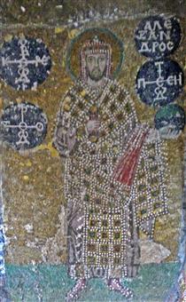 Mosaic of Emperor Alexandros - 拜占庭馬賽克藝術