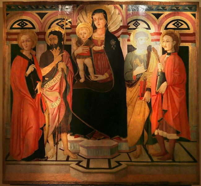 Madonna col bambino in trono e santi, c.1470 - Giovanni di ser Giovanni Guidi