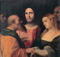 Christ and the adulteress - Jacopo Palma, o Velho