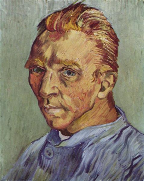 Self-portrait without beard, 1889 - Вінсент Ван Гог