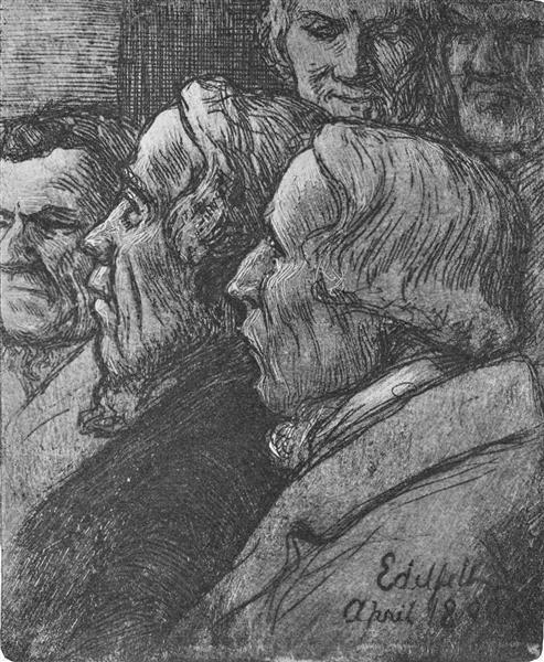 Illustration to the Great Deputation, Which Tried to Convince the Czar to Withdraw the February Manifesto Which Strove to Russify Finland - Альберт Эдельфельт