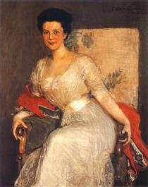 Portrait of Mrs. Zofia Brzeska - Théodor Axentowicz