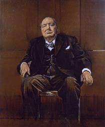 Portrait von Winston Churchill - Graham Sutherland