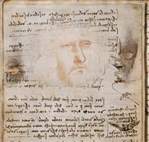 Self portrait on the Flight of Birds Codex - Леонардо да Винчи