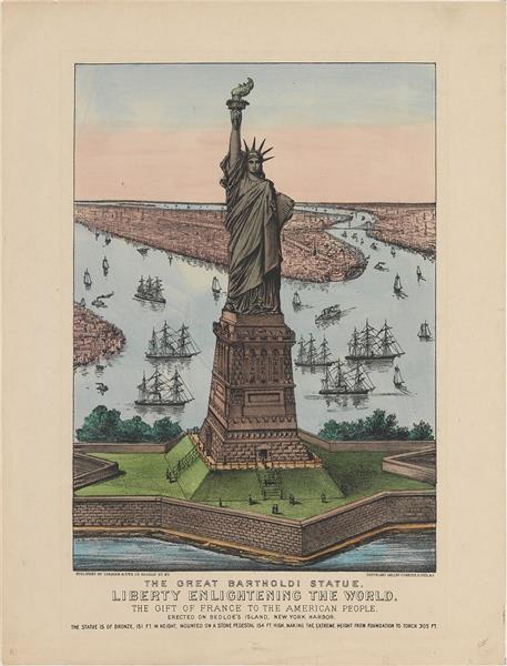 The great Bartholdi statue, liberty enlightening the world. The gift of France to the American people, 1885 - Курр'є та Айвз