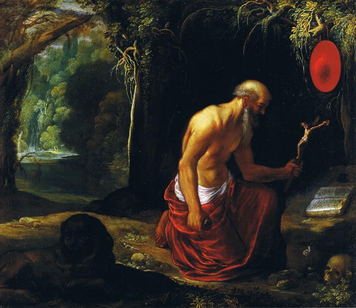 St. Jerome in the Wilderness - Адам Ельсгаймер